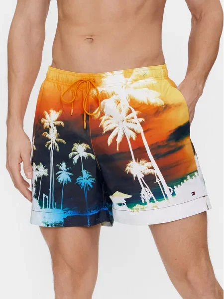 Tommy Hilfiger Плувни шорти Photoprint Цветен