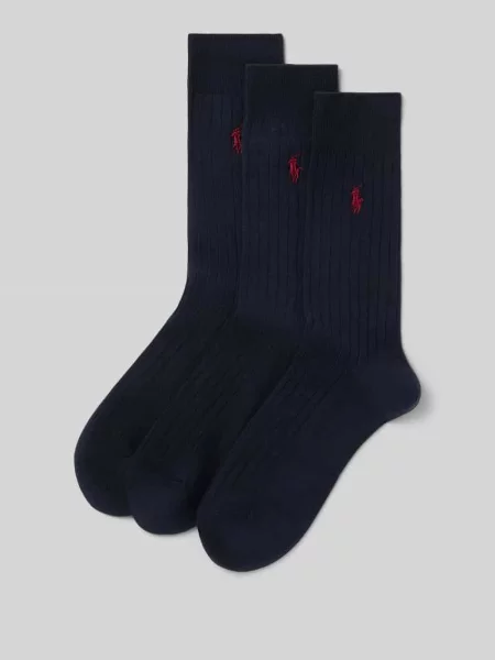 Skarpety z mieszanki bawełny w zestawie 3 szt. Polo Ralph Lauren Underwear granatowe