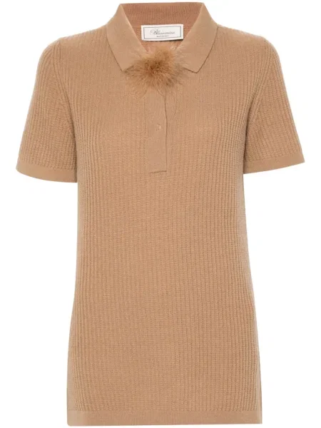 Top Blumarine de lână maro