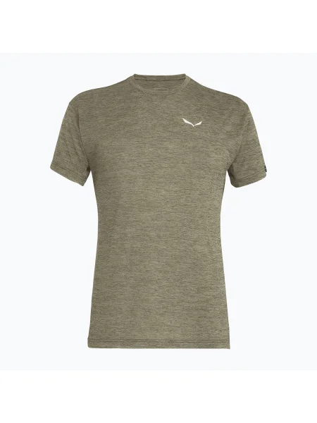 Salewa Puez Melange Dry мъжка риза за трекинг тъмно маслинен меланж зелено