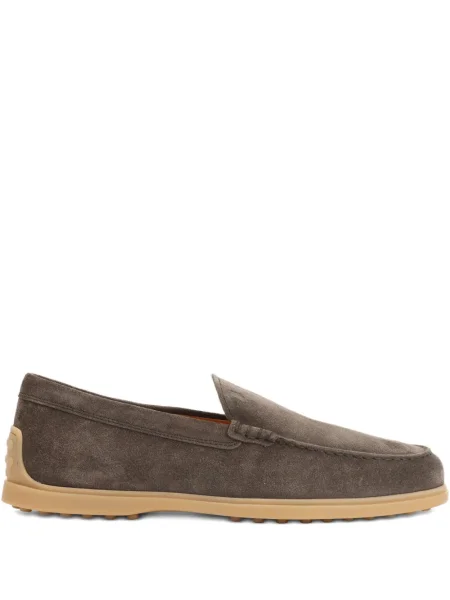 Pantofi loafer Tod's din piele de căprioară maro