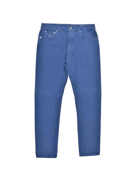 Blugi Brunello Cucinelli cu 5 buzunare albastru
