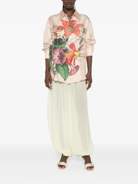 Cămașă Pierre-louis Mascia de mătase cu model floral cu imagine