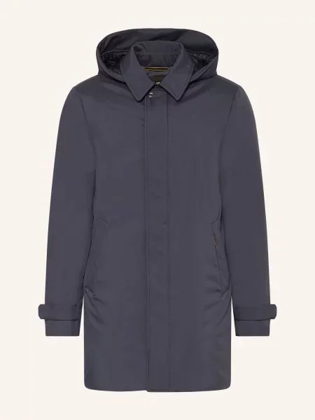 Moorer Parka Puchowa Vido Z Odpinanym Kapturem blau niebieska