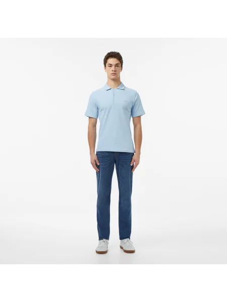 Классическое поло Lacoste голубое