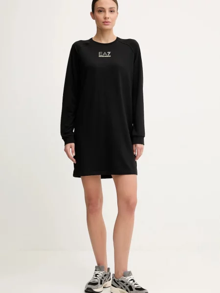Платье мини Ea7 Emporio Armani черное
