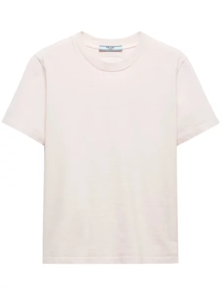 Tricou Prada din jerseu roz
