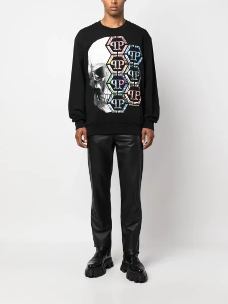Raštuotas džemperis Philipp Plein juoda