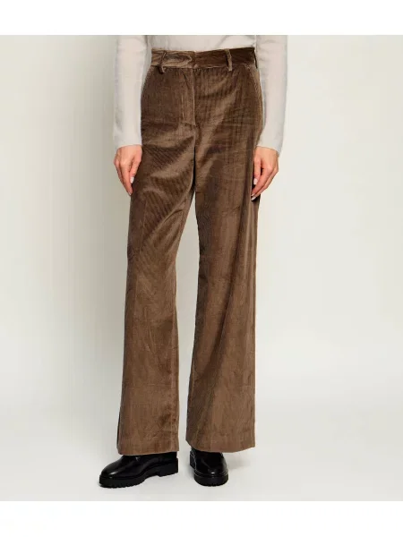 Weekend MaxMara Pantaloni Wkdtania | catifea reiată maro