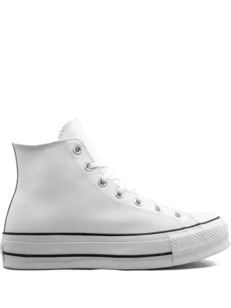 Sneakerși Converse cu dungi cu platformă alb