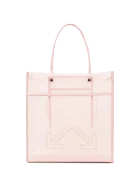 Geantă shopper Off-white plasă alb