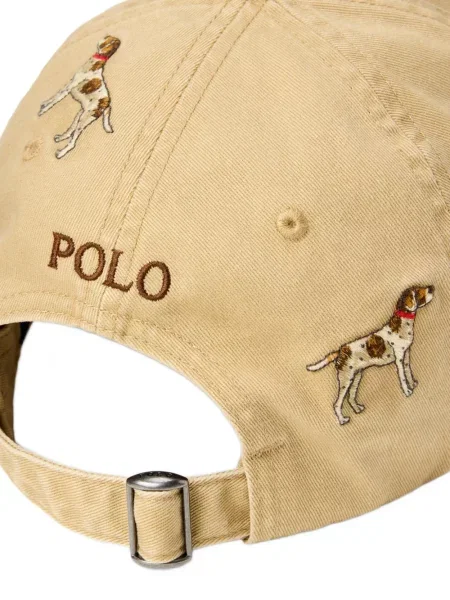 Șapcă Polo Ralph Lauren cu două rânduri de nasturi de in în carouri albastru