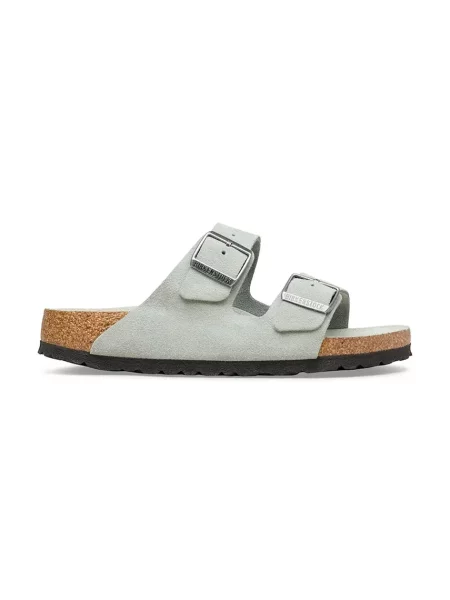 Birkenstock papuci din piele Arizona gri