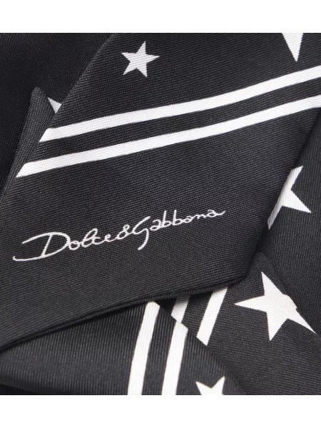 Hodvábny šál Dolce&gabbana s potlačou čierna