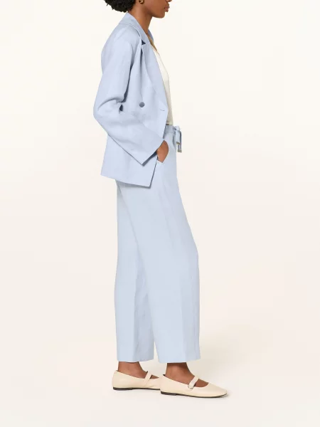 S Max Mara Spodnie Z Lnu Amedea blau