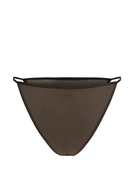 Chiloți tanga Calvin Klein cu imagine maro