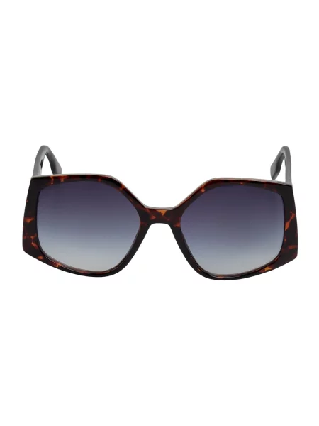 Okulary przeciwsłoneczne Karl Lagerfeld w geometryczne wzory brązowe
