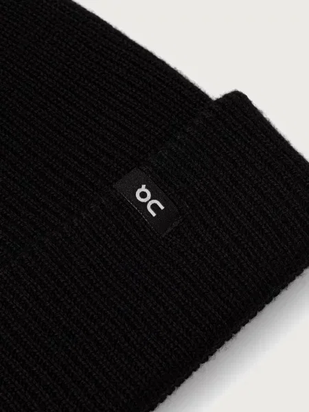 On Merino Beanie Black Universal czarna