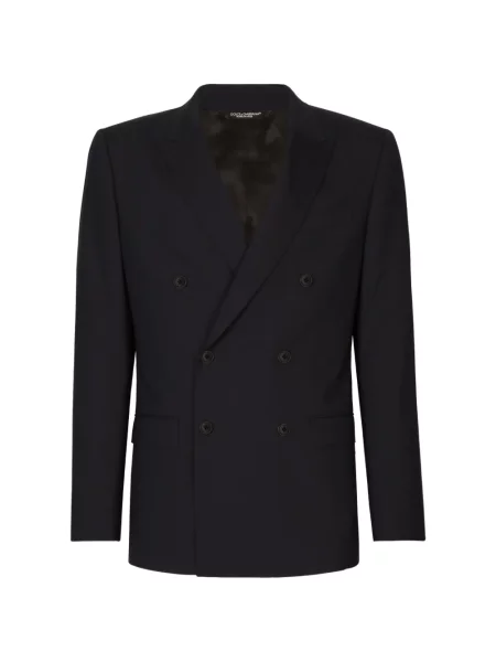 Вълнен двуреден костюм Dolce & Gabbana синьо