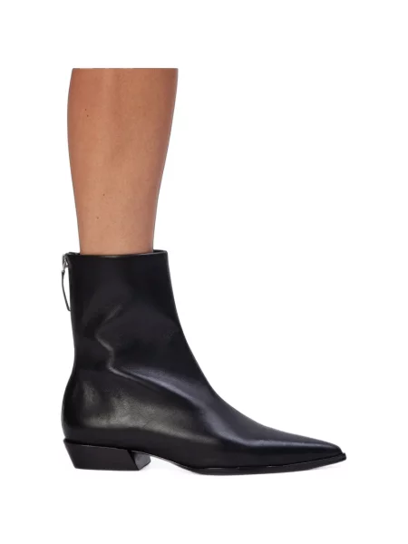Cizme scurte Black Suede Studio din piele de căprioară negru