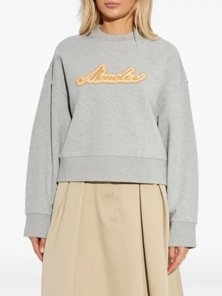 Pulover Moncler cu broderie gri