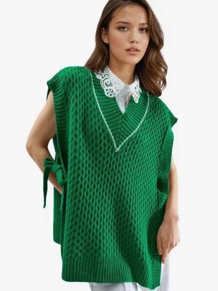 My fashion Kötött mellény Pullunder' zöld