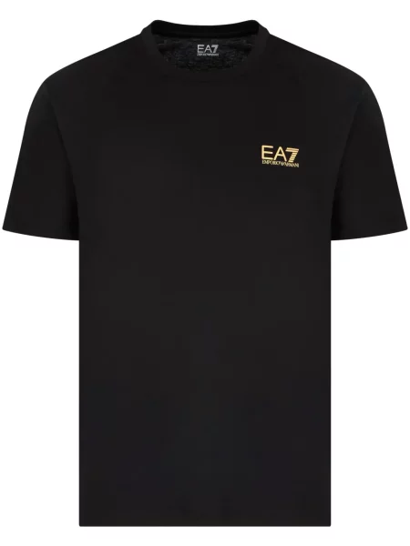 Tričko Ea7 Emporio Armani s potiskem černé