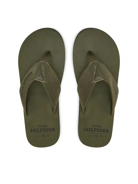 Джапанки Tommy Hilfiger HILFIGER 85 BEACH SANDAL зелено