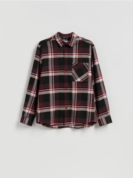 Reserved Cămașă regular fit în carouri roșu