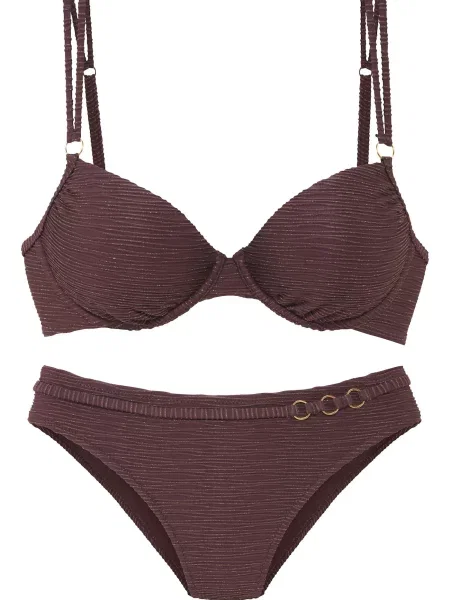 LASCANA Costum de baie două piese închis maro