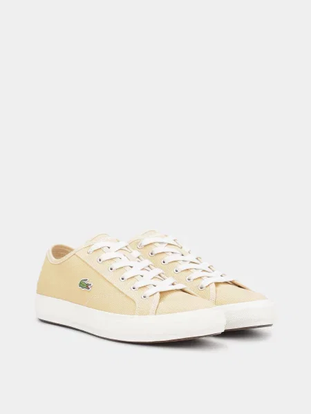 Lacoste Кеди низькі Текстиль бежевий