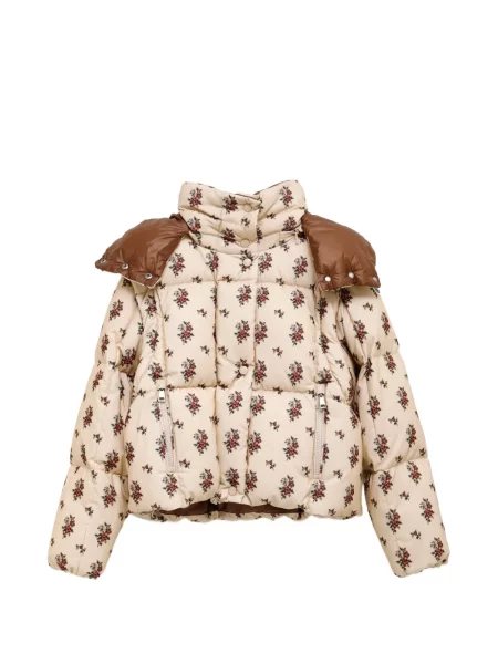 Geacă cu puf Moncler cu model floral cu imagine