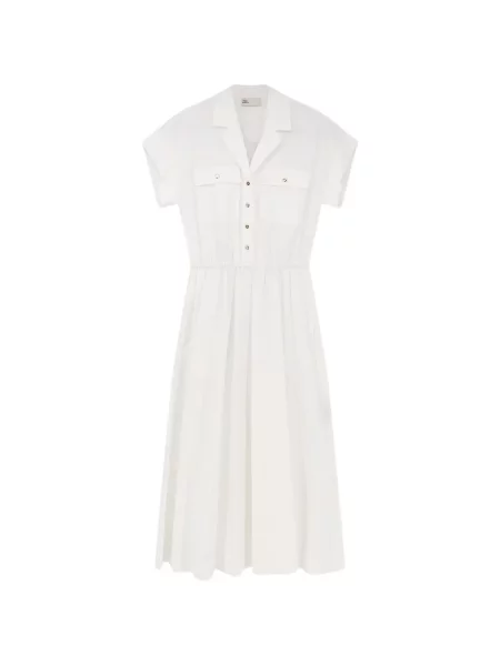 Rochie midi Tory Burch cu autograf alb