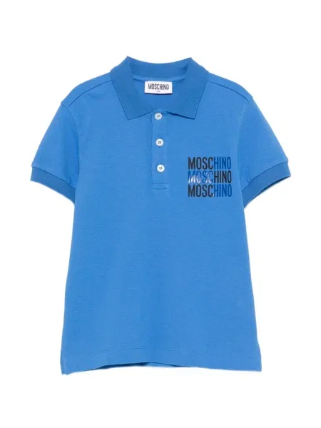 Koszulka polo dziecięca Moschino niebieska