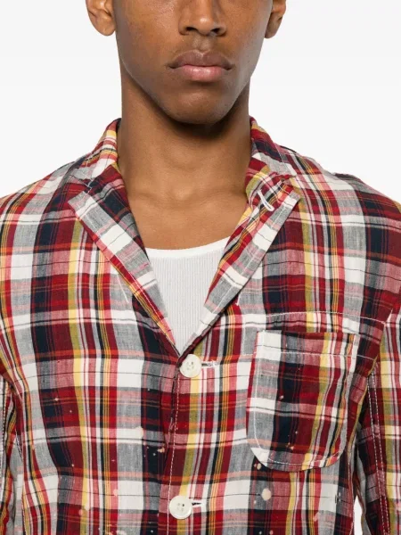 Карирано яке Comme Des Garçons Homme червено