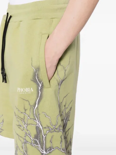 Pantaloni scurți Phobia cu imagine verde