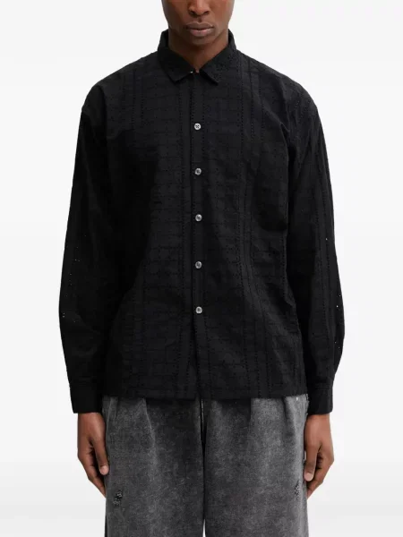 Lung cămașă Beams cu broderie negru