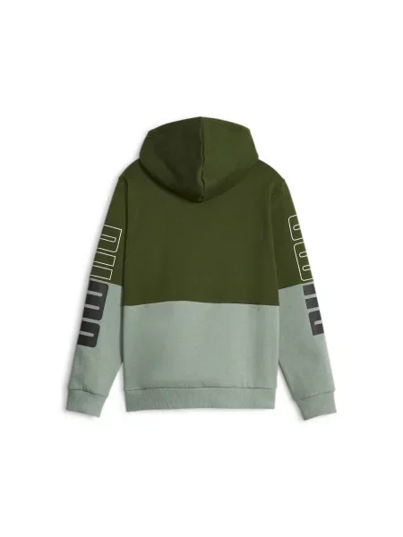 Puma Bluza Power Colorblock Fl zielona