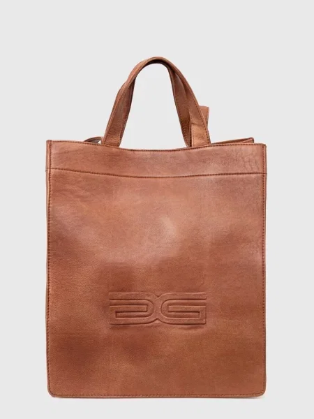 Geanta de piele Gestuz din piele maro