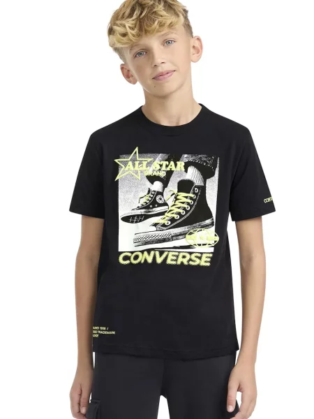 Converse tričko detské čierna