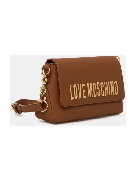 Torebka crossbody Love Moschino skórzana brązowa