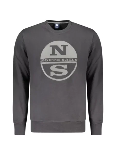 Hanorac crewneck North Sails cu imagine cu decolteu rotund gri