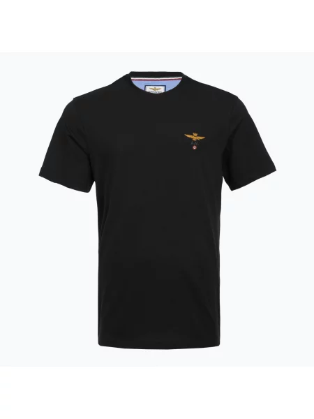 Tricou pentru bărbați Aeronautica Militare jet black negru