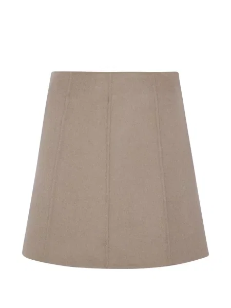 Fusta mini Ivy Oak de lână în linie A