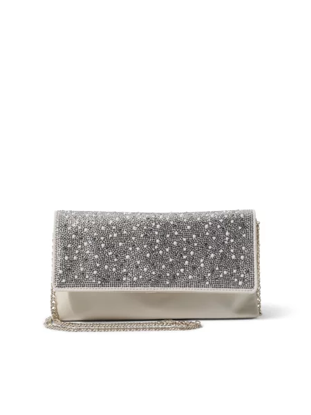 STEVE MADDEN Clutch Bglimers / argintiu bej