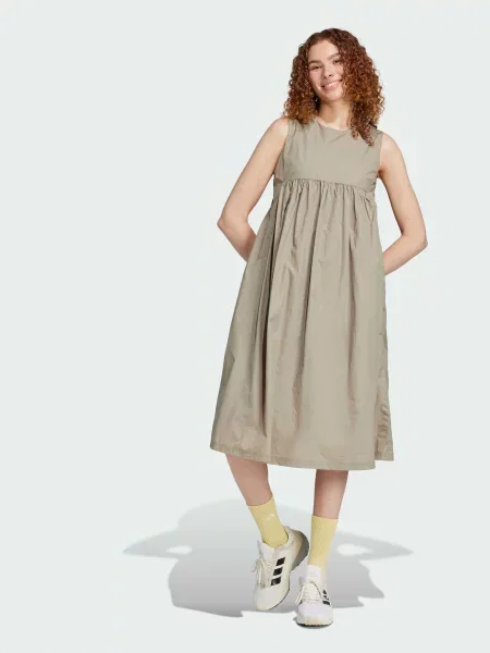 Сукня міді adidas комбінований верх бежевий