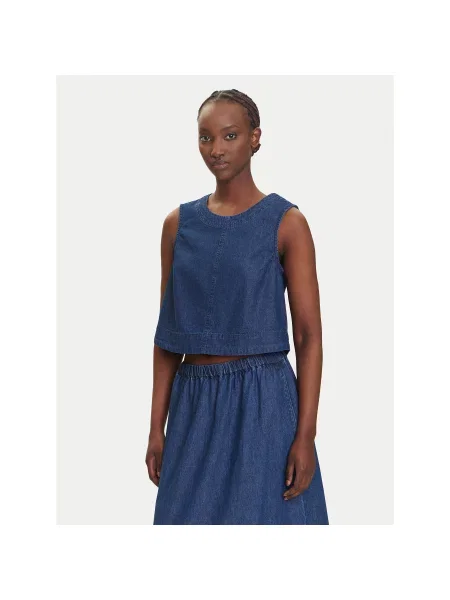 Pieces Топ Tenim Regular Fit cиній