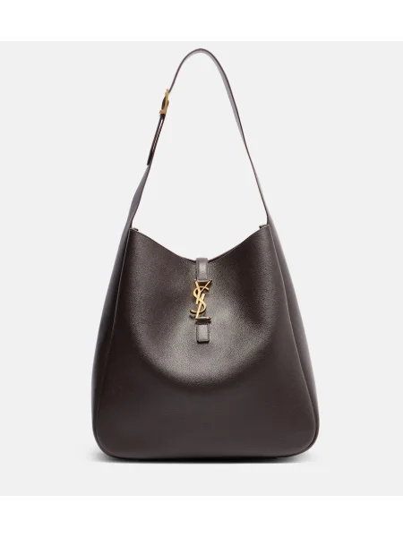 Geanta de piele Saint Laurent din piele maro