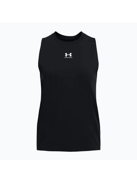 Under Armour Rival Muscle Tank negru/alb pentru femei tricou de antrenament alb