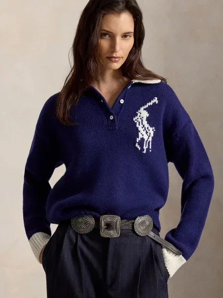 Polo Ralph Lauren WOOL RWS-SWEATER pulover din lână pentru femei